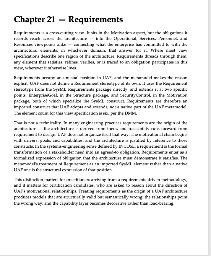Chapter 21 — Requirements